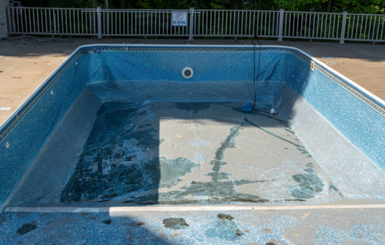 Piscine avec liner à changer